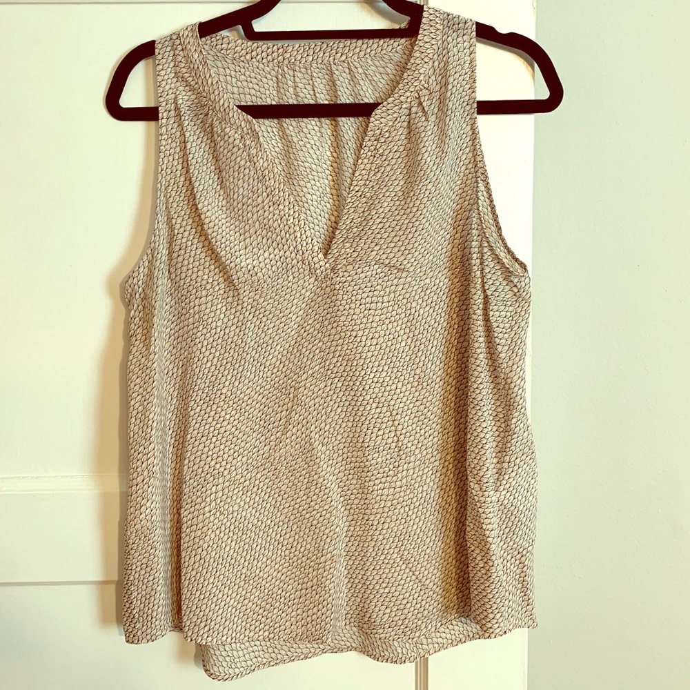 JOIE blouse (light pink, black and white)